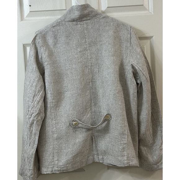 CP SHADES Wmns LG Beige/Tan/White Linen Tweed Long Sleeve 8 Button Blazer EUC - Picture 9 of 16